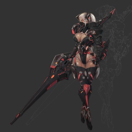 Девушка киборг арт