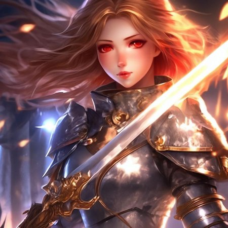 Рыцарь аниме девушка