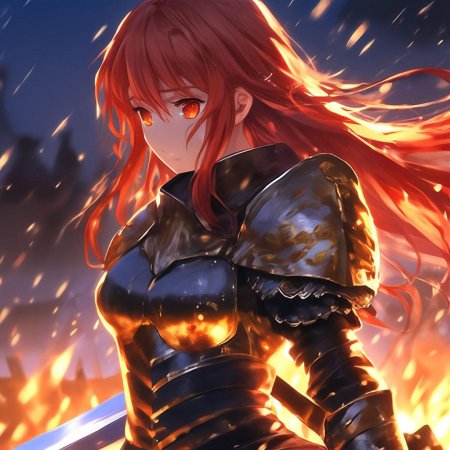 Арт девушка рыцарь