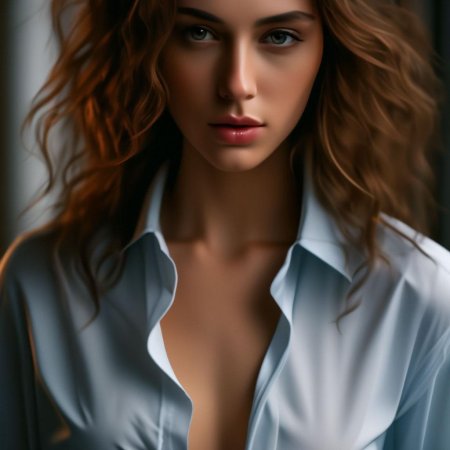 Девушка в расстегнутой рубашке