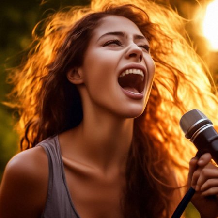 Поющая девушка