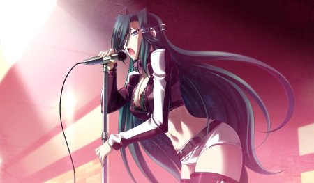 Аниме девушка певица