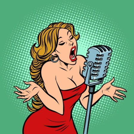 Девушка с микрофоном