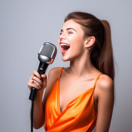 Девушка с микрофоном