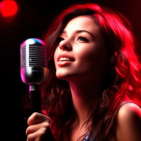 Женщина с микрофоном
