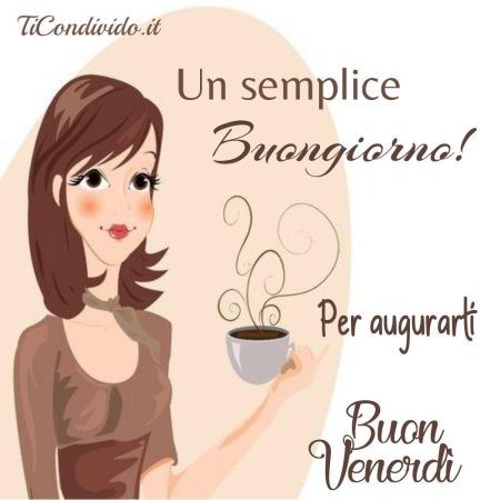 Нарисованная девушка с кофе