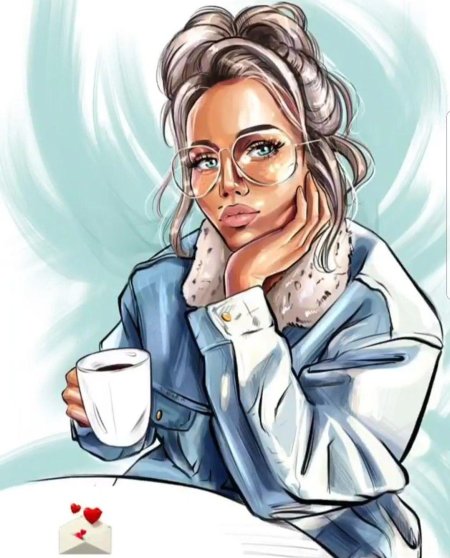 Современная девушка рисунок