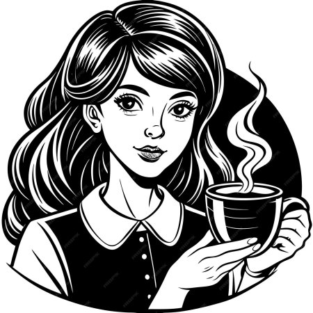 Girl drinking coffee