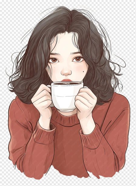 Девушка с чашкой