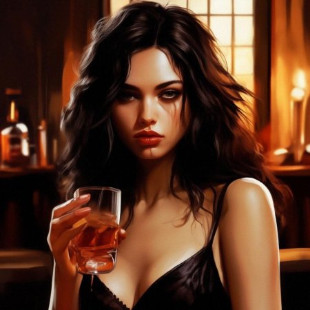 Женщина с бокалом
