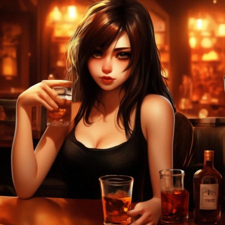 Красивая пьяная девушка
