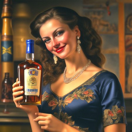 Женщина с бутылкой