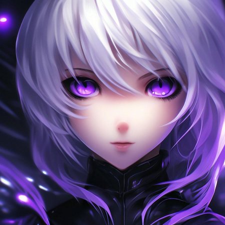 Девушка с фиолетовыми глазами