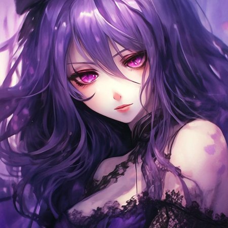 Тёмно фиолетовые волосы