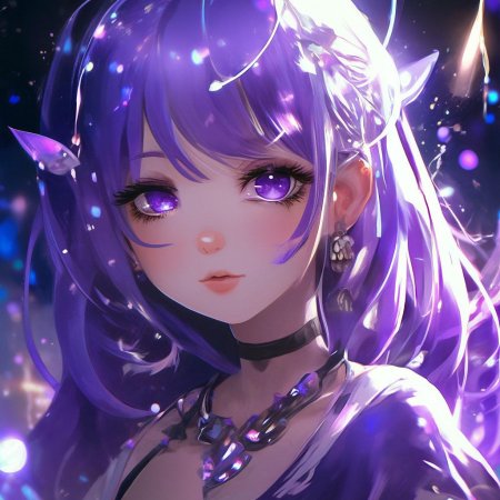 Фиолетовая девушка