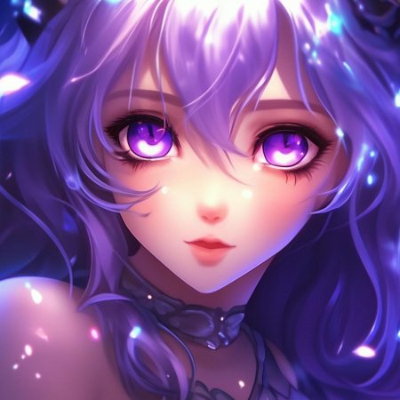 Фиолетовые глаза аниме