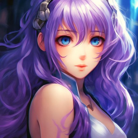 Аниме фиолетовая