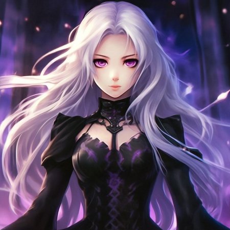 Девушка с белыми волосами