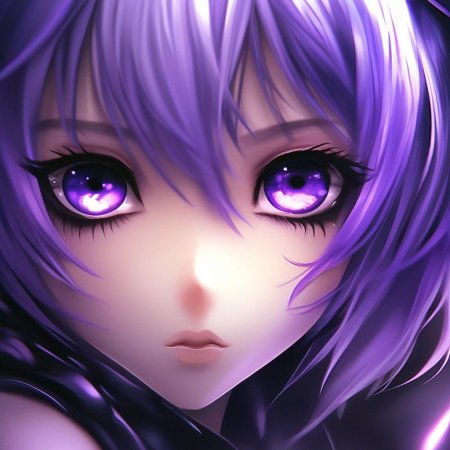 Аниме девочка фиолетовая