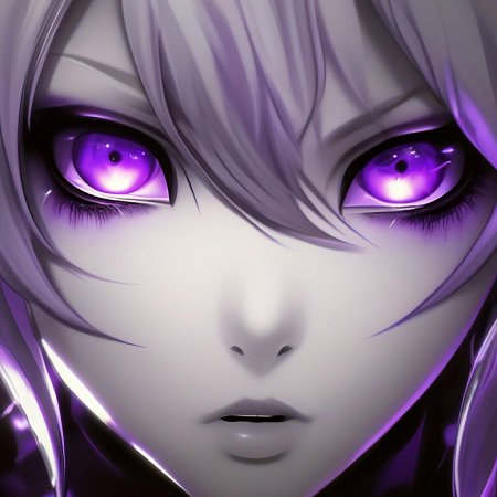 Фиолетовые глаза аниме