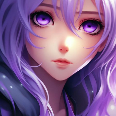 Фиолетовые глаза аниме