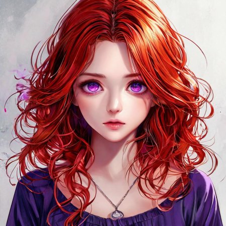 Аниме девушка с рыжими волосами
