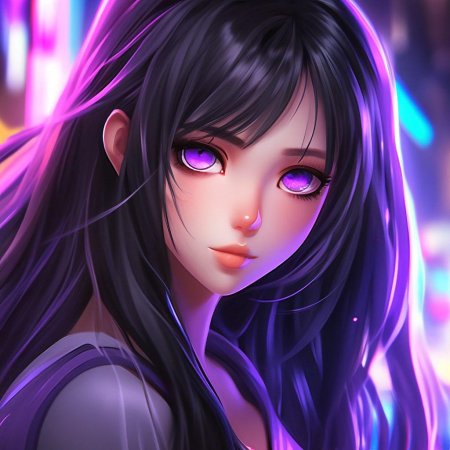 Фиолетовая аниме