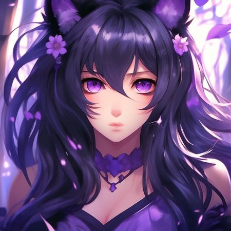 Фиолетовые аниме персонажи