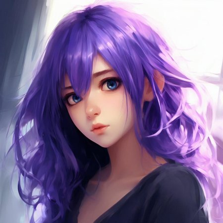 Аниме персонажи с фиолетовыми волосами