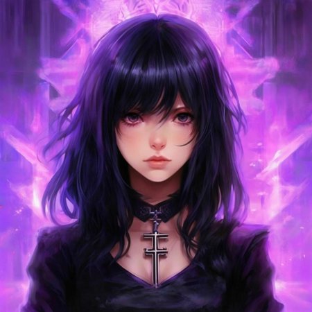 Черно фиолетовые волосы