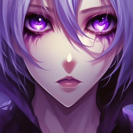 Фиолетовые глаза аниме