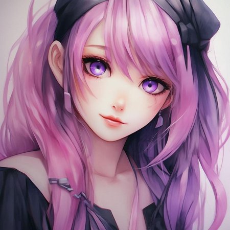 Аниме девушки с фиолетовыми волосами