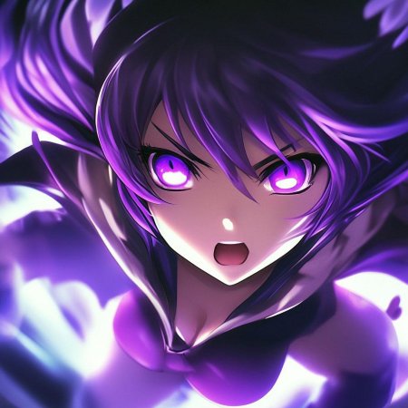 Фиолетовые глаза аниме