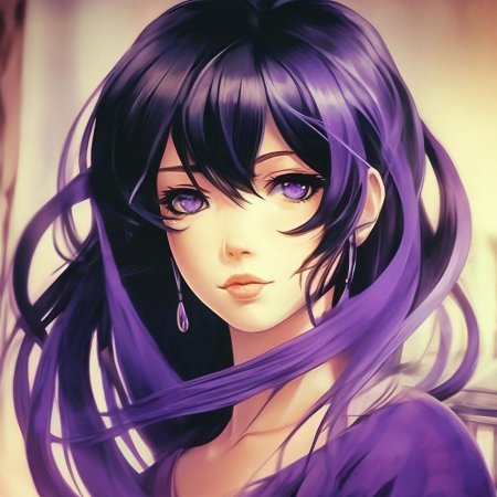 Фиолетовые глаза аниме