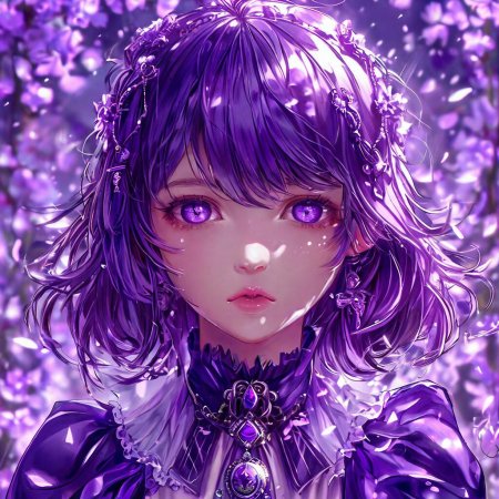 Девушка в фиолетовом