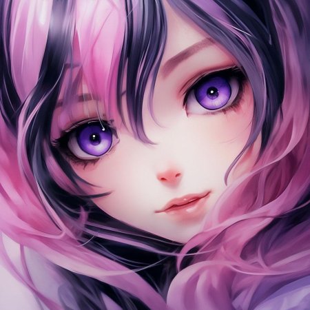 Девушка с фиолетовыми глазами