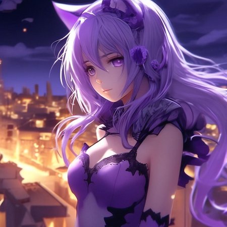 Фиолетовая аниме