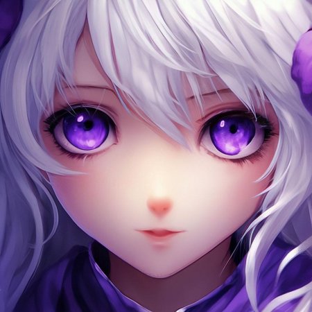 Фиолетовые глаза аниме