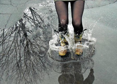 Ноги в луже