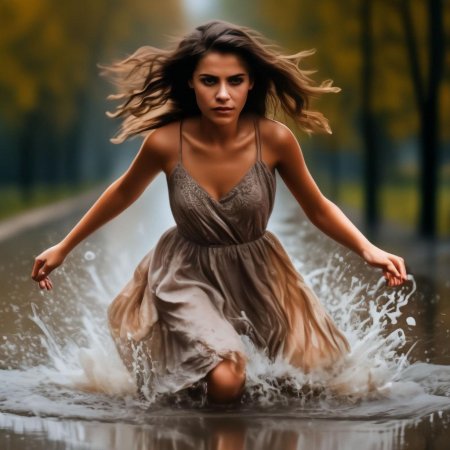 Девушка в легком платье