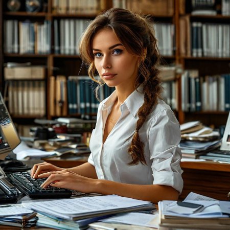 Девушка в офисе