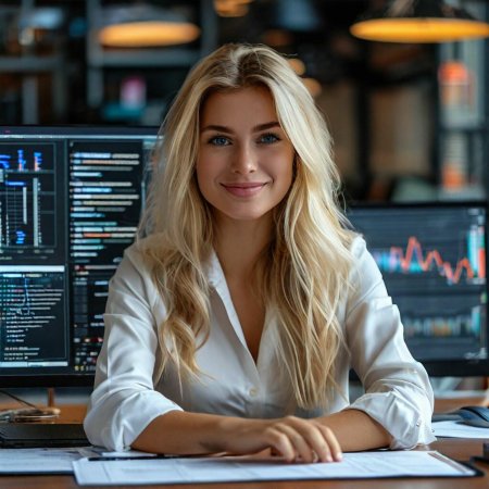 Девушка блондинка красивая