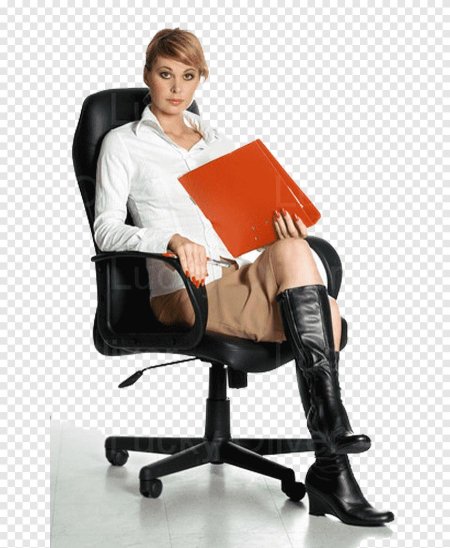 Деловая женщинамв кресое