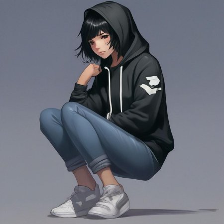 Девушка в худи