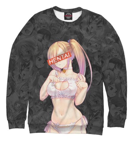 Толстовка с принтом хентай