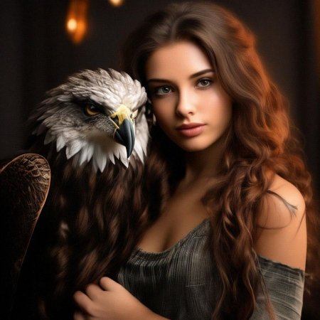 Девушка с птицей