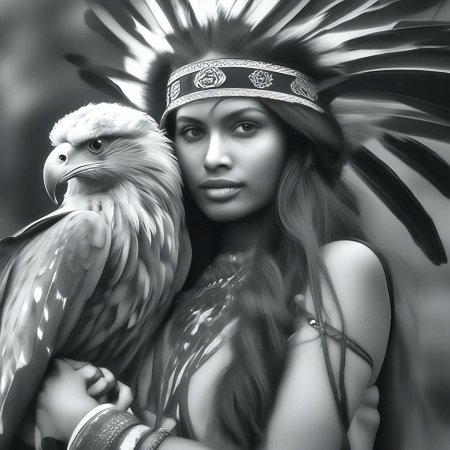 Девушка индеец