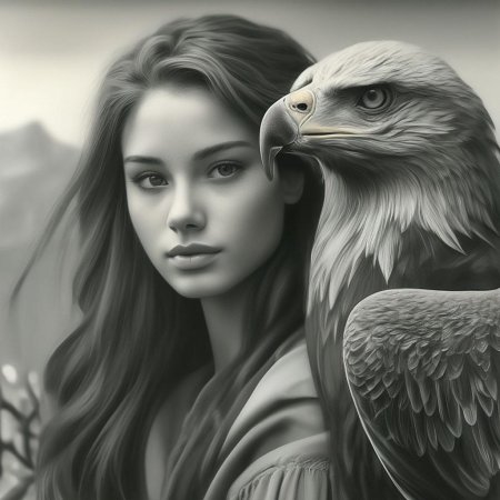 Девушка с птицей