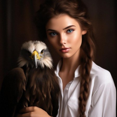 Девушка с птицей