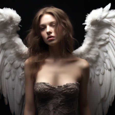 Девушка ангел с крыльями